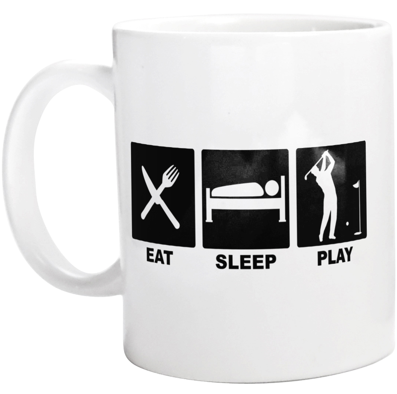 Eat Sleep Play Golf - Kubek Biały