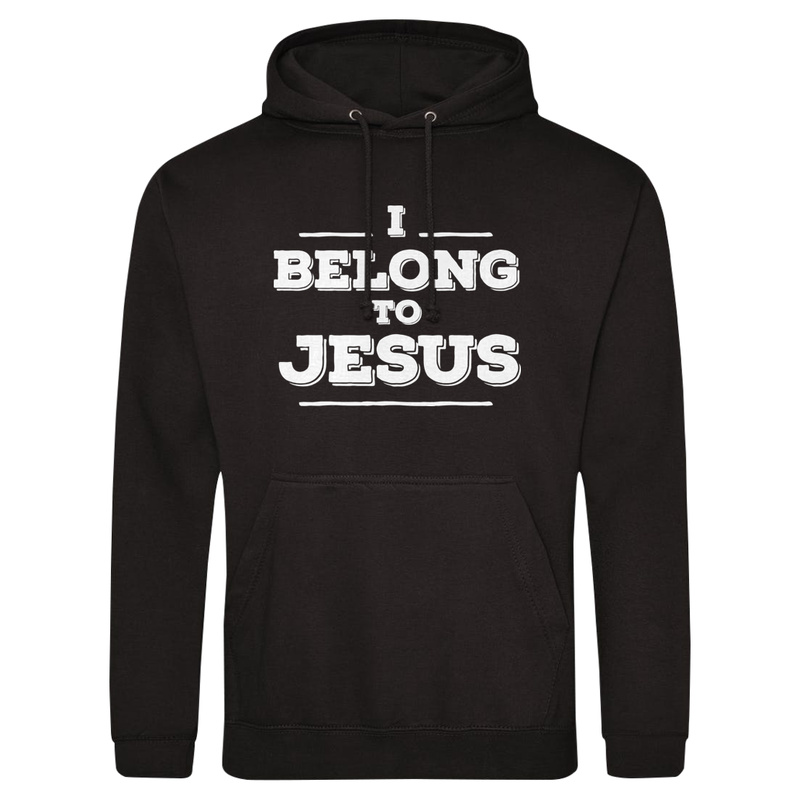 I Belong to Jesus - Męska Bluza z kapturem Czarna
