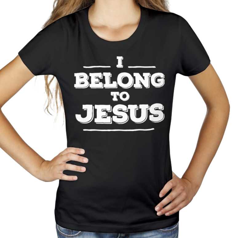 I Belong to Jesus - Damska Koszulka Czarna