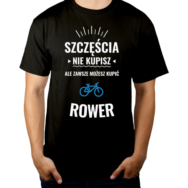 Szczęścia Nie Kupisz, Ale Zawsze Możesz Kupić Rower - Męska Koszulka Czarna
