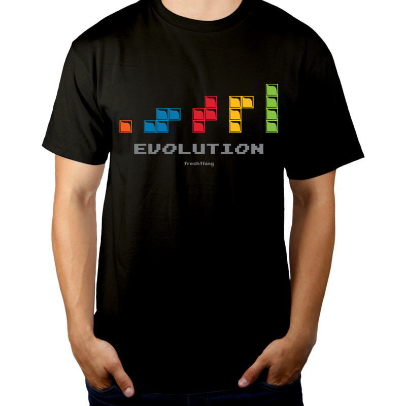 Tetris Evolution - Męska Koszulka Czarna