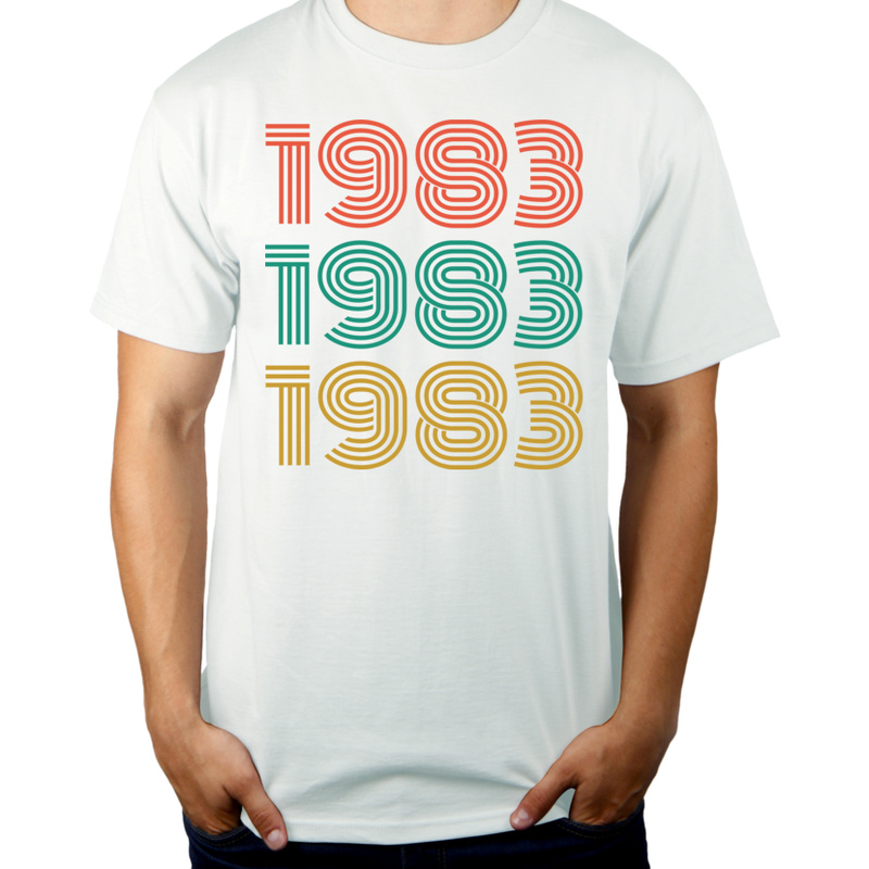 1983 Rok Urodzenia Urodziny 40 - Męska Koszulka Biała