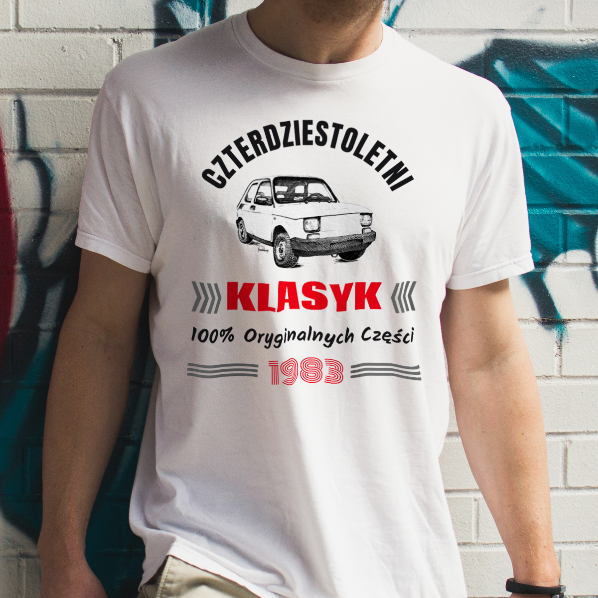 1983 Rok Urodzenia Urodziny 40 - Męska Koszulka Biała