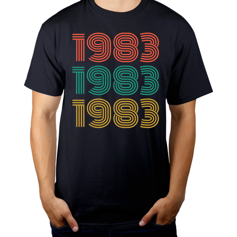 1983 Rok Urodzenia Urodziny 40 - Męska Koszulka Ciemnogranatowa