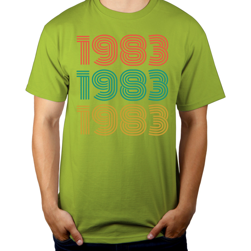 1983 Rok Urodzenia Urodziny 40 - Męska Koszulka Jasno Zielona