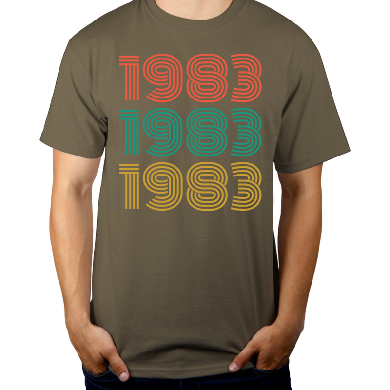 1983 Rok Urodzenia Urodziny 40 - Męska Koszulka Khaki