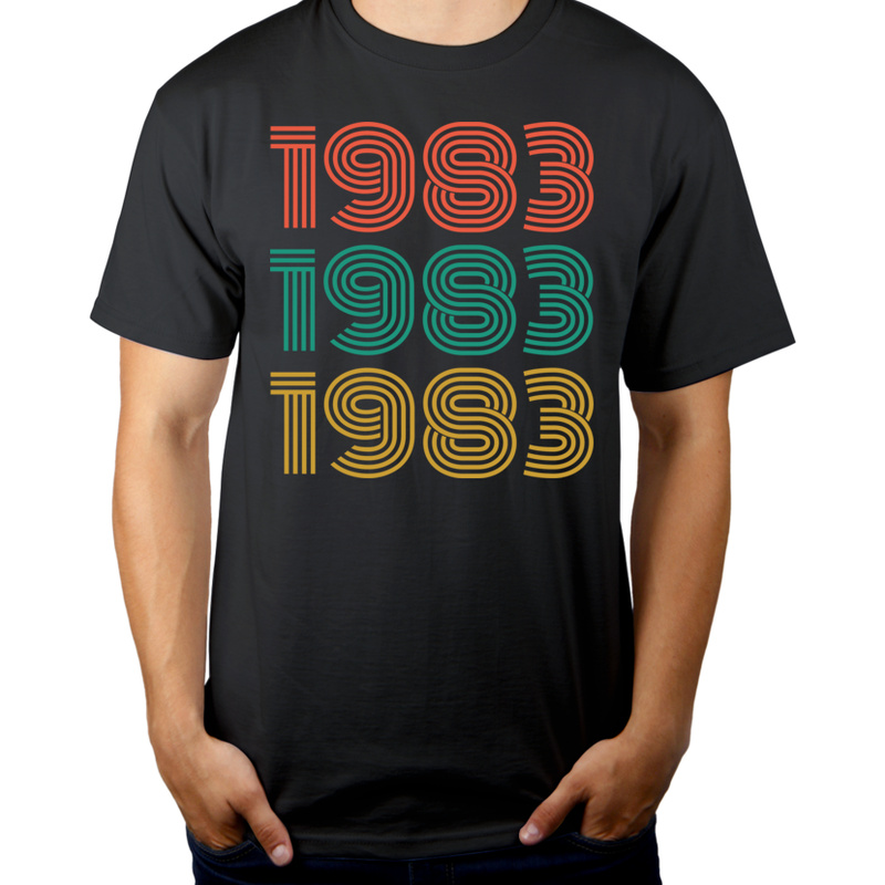 1983 Rok Urodzenia Urodziny 40 - Męska Koszulka Szara