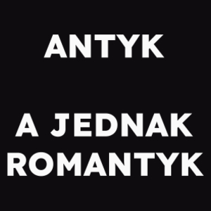 ANTYK A JEDNAK ROMANTYK  - Męska Bluza Czarna