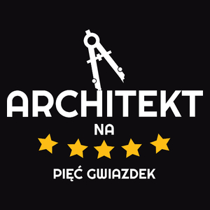 Architekt Na 5 Gwiazdek - Męska Bluza z kapturem Czarna