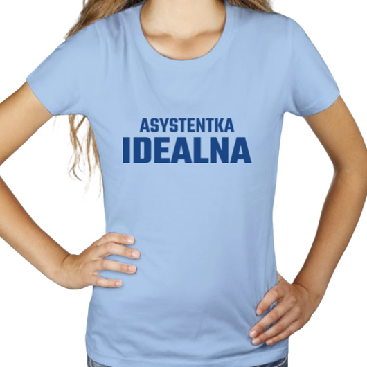 Asystentka Idealna - Damska Koszulka Błękitna