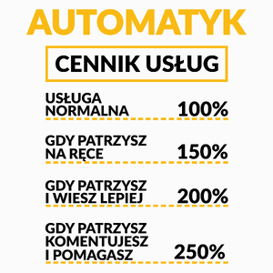 Automatyk - Cennik Usług - Poduszka Biała