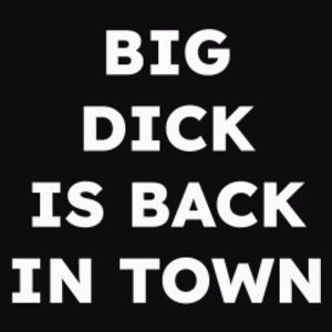 BIG DICK IS BACK IN TOWN  - Męska Bluza z kapturem Czarna