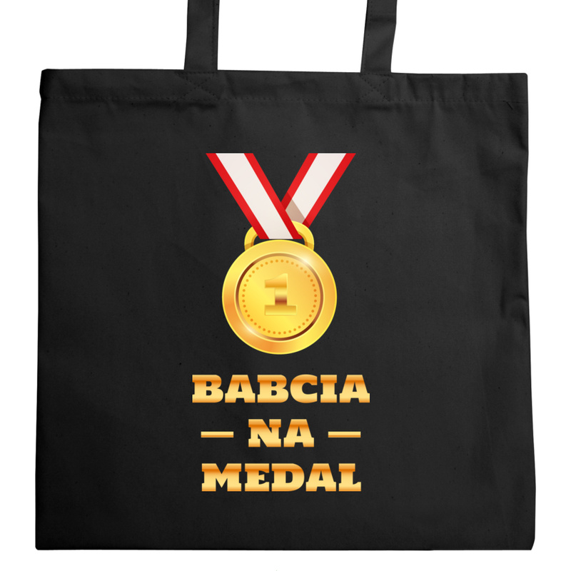 Babcia Na Medal - Torba Na Zakupy Czarna