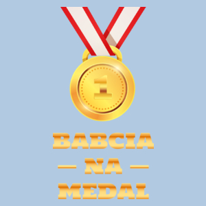 Babcia Na Medal - Damska Koszulka Błękitna