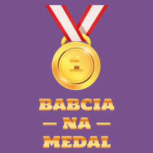 Babcia Na Medal - Damska Koszulka Fioletowa