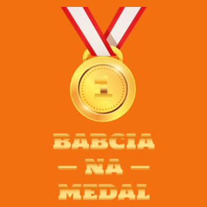 Babcia Na Medal - Damska Koszulka Pomarańczowa