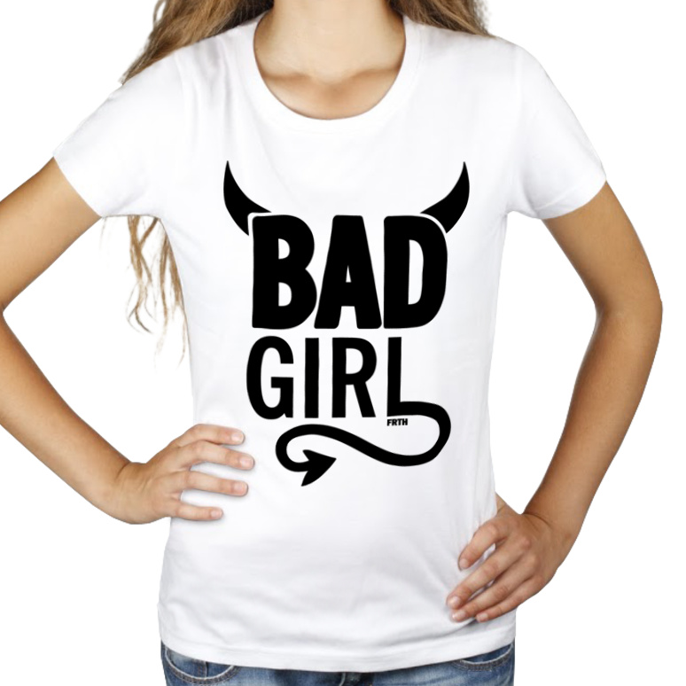 Bad Girl - Damska Koszulka Biała