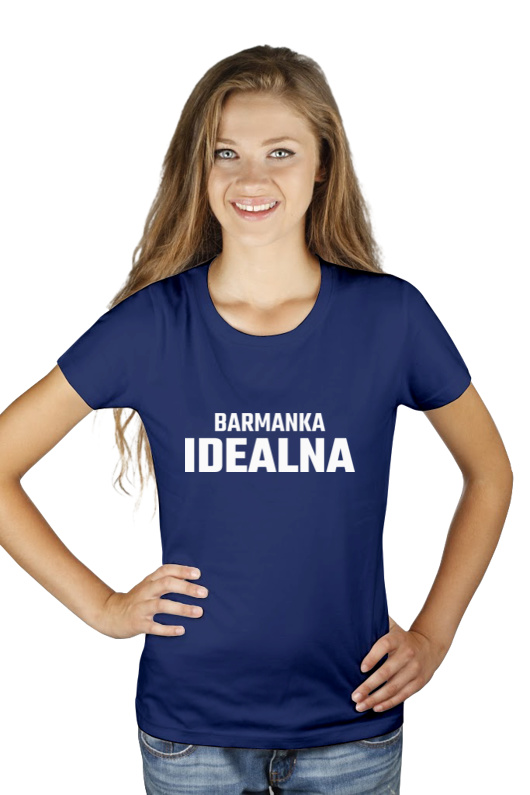 Barmanka Idealna - Damska Koszulka Granatowa