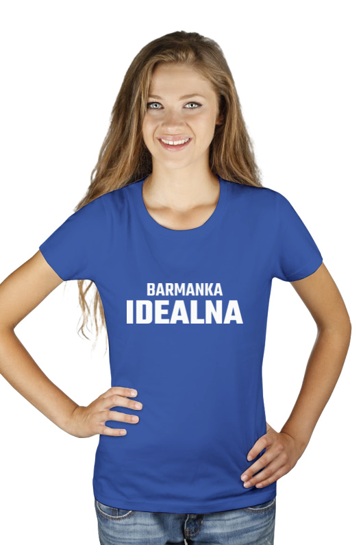 Barmanka Idealna - Damska Koszulka Niebieska