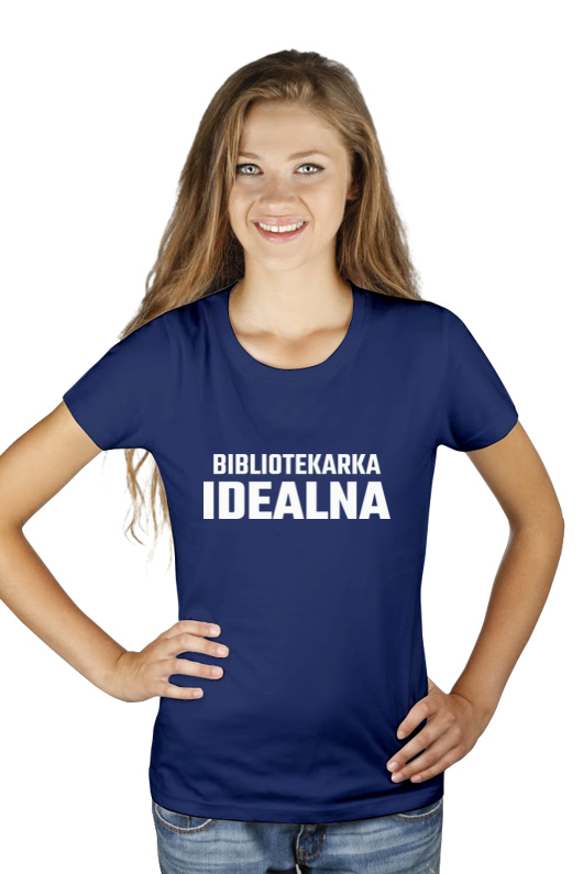 Bibliotekarka Idealna - Damska Koszulka Granatowa