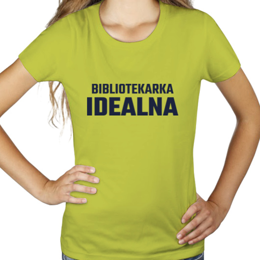 Bibliotekarka Idealna - Damska Koszulka Jasno Zielona