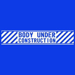 Body Under Construction - Damska Koszulka Niebieska