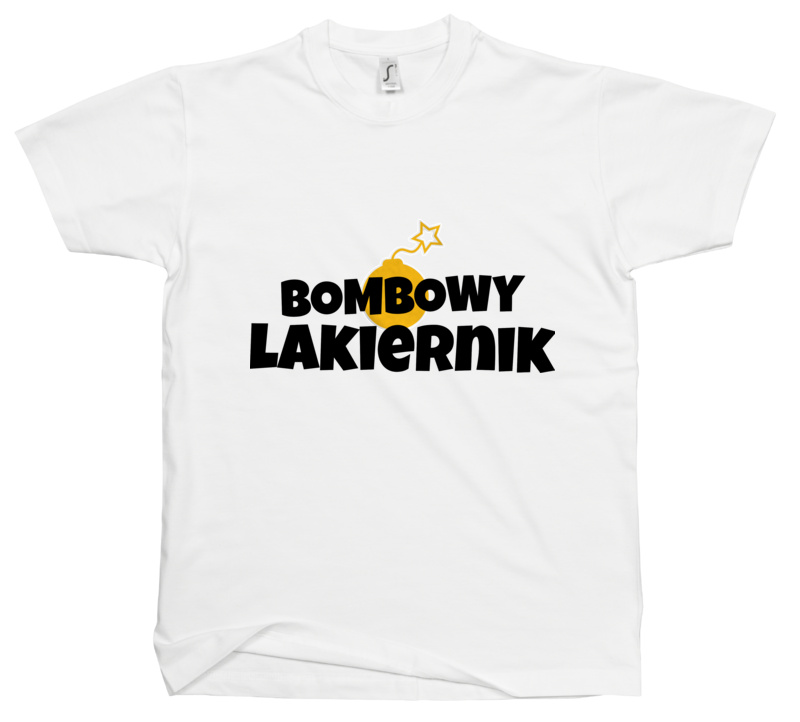 Bombowy Lakiernik - Męska Koszulka Biała