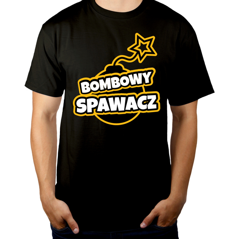 Bombowy Spawacz - Męska Koszulka Czarna