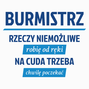 Burmistrz - Rzeczy Niemożliwe Robię Od Ręki - Na Cuda Trzeba Chwilę Poczekać - Poduszka Biała