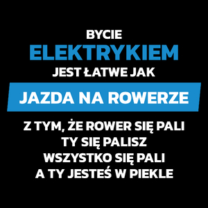 Bycie Elektrykiem Jest Jak Jazda Na Rowerze - Torba Na Zakupy Czarna