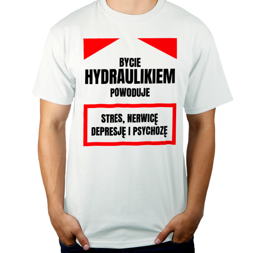 Bycie Hydraulikiem - Męska Koszulka Biała