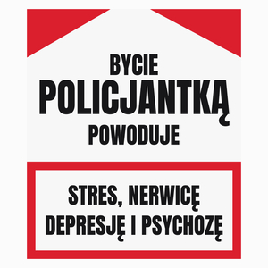 Bycie Policjantką - Poduszka Biała