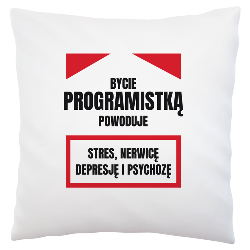 Bycie Programistką - Poduszka Biała