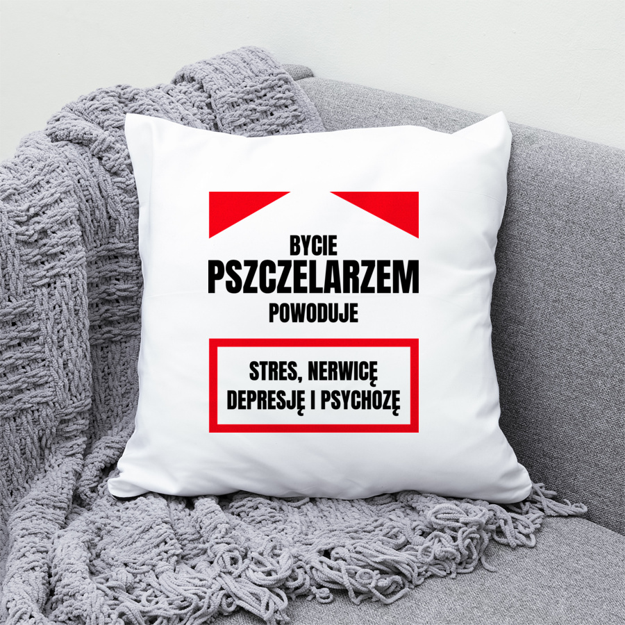 Bycie Pszczelarzem - Poduszka Biała