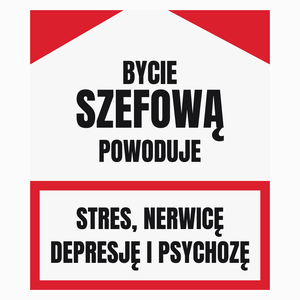 Bycie Szefową - Poduszka Biała