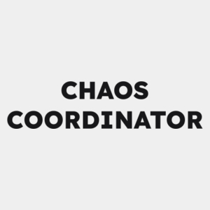 CHAOS COORDINATOR  - Męska Koszulka Biała