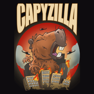 Capyzilla kapibara capybara - Męska Bluza z kapturem Czarna