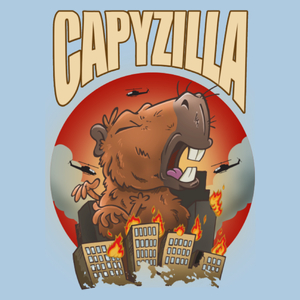 Capyzilla kapibara capybara - Męska Koszulka Błękitna