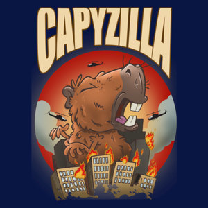 Capyzilla kapibara capybara - Męska Koszulka Ciemnogranatowa