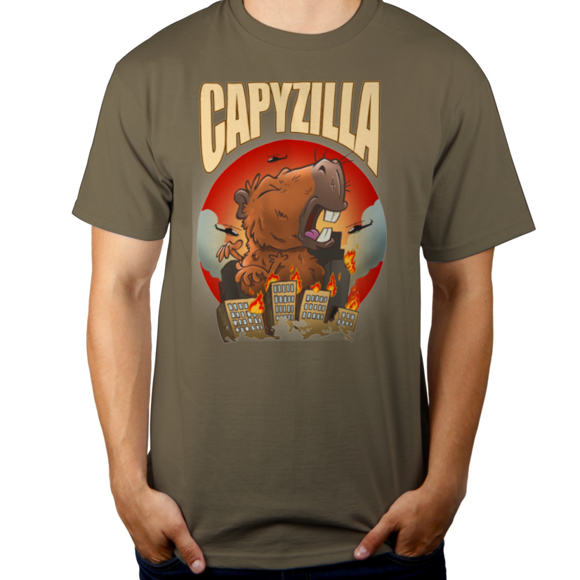 Capyzilla kapibara capybara - Męska Koszulka Khaki