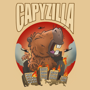 Capyzilla kapibara capybara - Męska Koszulka Piaskowa