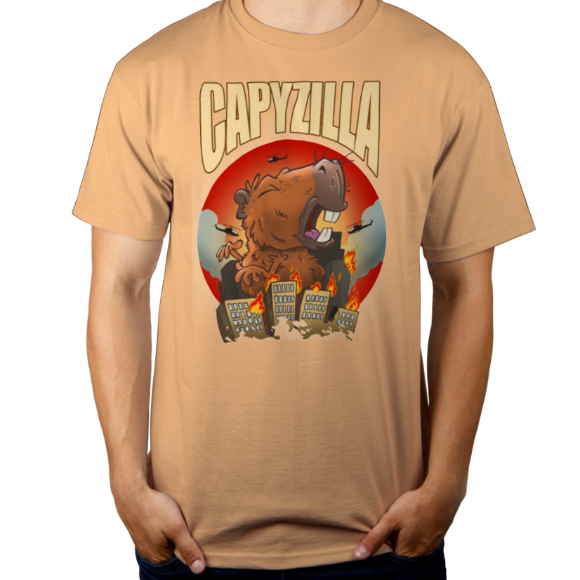 Capyzilla kapibara capybara - Męska Koszulka Piaskowa