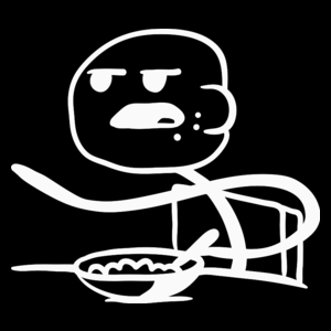 cereal guy stick figure spitting