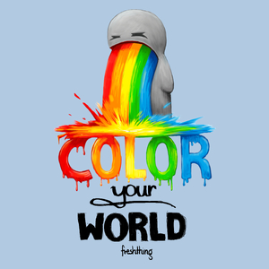 Color Your World - Damska Koszulka Błękitna