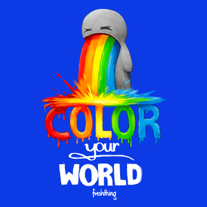 Color Your World - Damska Koszulka Niebieska