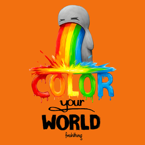 Color Your World - Damska Koszulka Pomarańczowa