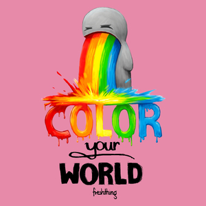 Color Your World - Damska Koszulka Różowa