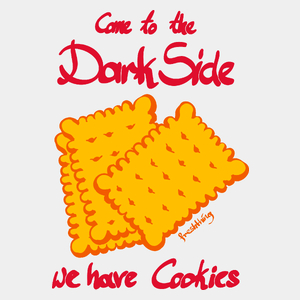 Come to the Dark Side we have Cookies - Męska Koszulka Biała