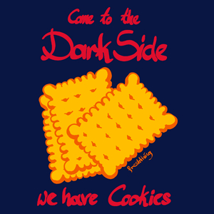 Come to the Dark Side we have Cookies - Męska Koszulka Ciemnogranatowa