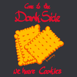 Come to the Dark Side we have Cookies - Męska Koszulka Szara